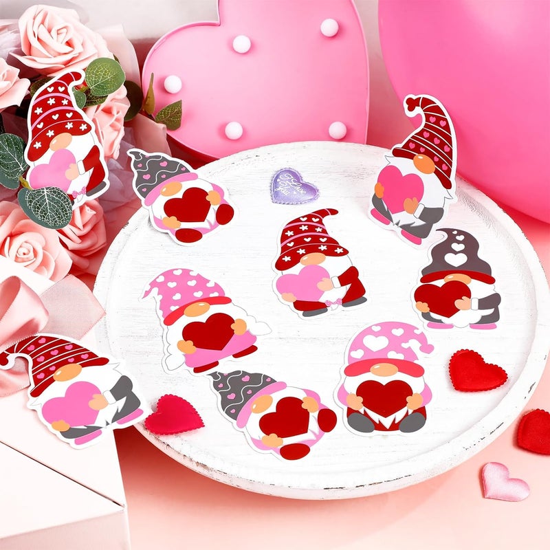 Zonon 90 Pcs Gnome Heart Cutouts Classroom Bulletin Board Decoration for Office Classroom Party Bulletin Board Wall Chalkboard Home Decor - Image 3